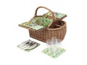 Kitchen Craft Coolmovers 'Meadow Lane' 4 Person Fitted Picnic Basket (HALF PRICE: was £69.99)